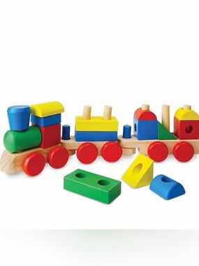 Melissa & Doug Wooden Stacking Train Learning Set